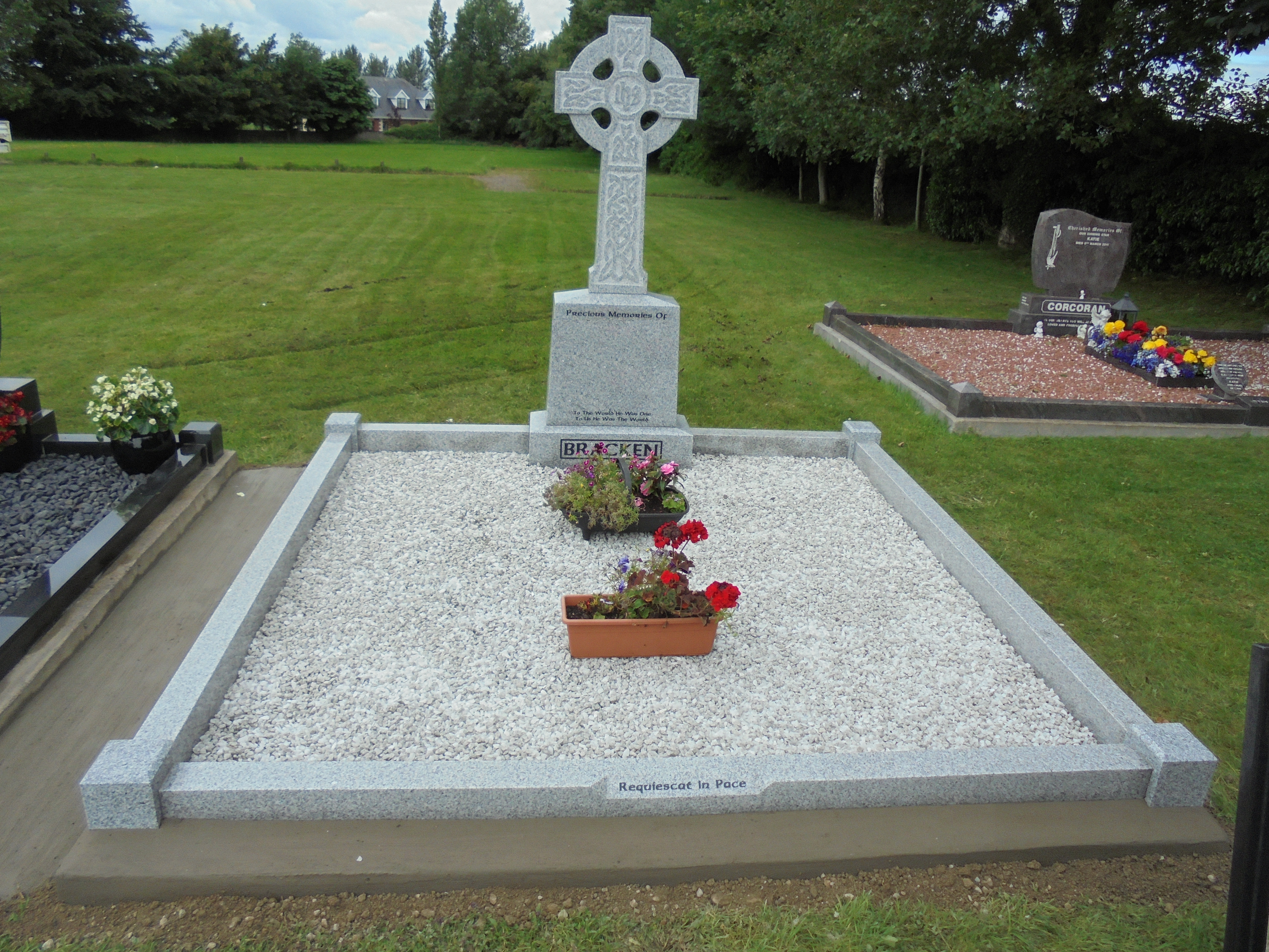 Celtic Cross Memorial for a Double Grave