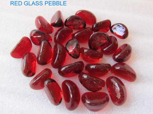 No 7 RED Cashew Glass Pebble